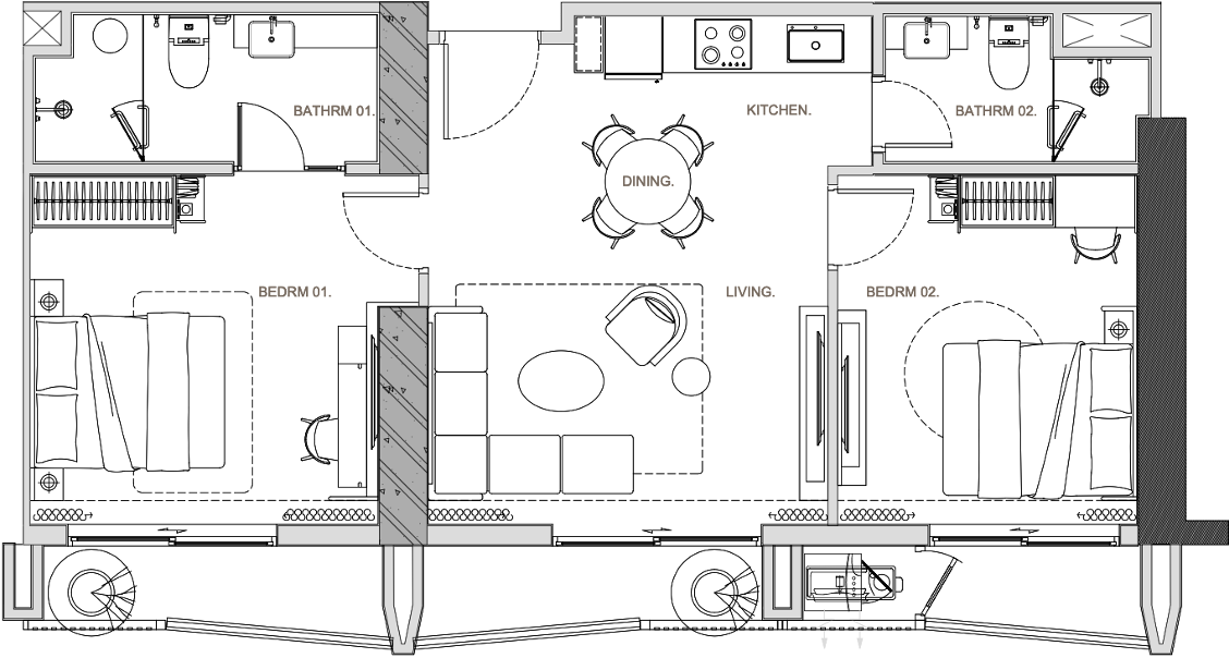 MẶT BẰNG CĂN SE-27,29-03 (2PN)